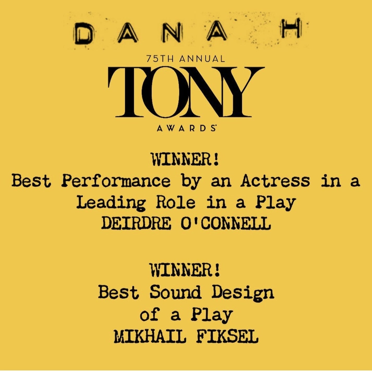 Dana H. - Tony Awards